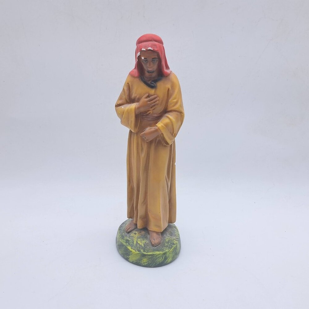 Vintage Plaster Nativity Scene Figure -Shepherd
